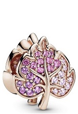 marvelous rose gold pave leaf Pandora baby charm